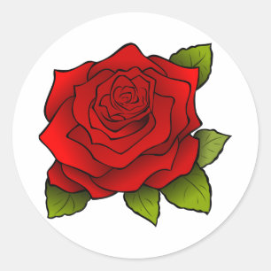 Pegatina Rosa Roja
