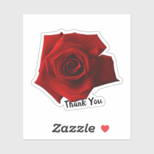 Pegatina Rosa roja personalizada
