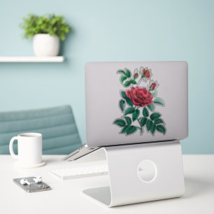 Pegatina Rosa roja vintage