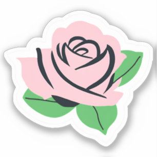 Pegatina Rosa Rosa Bebe