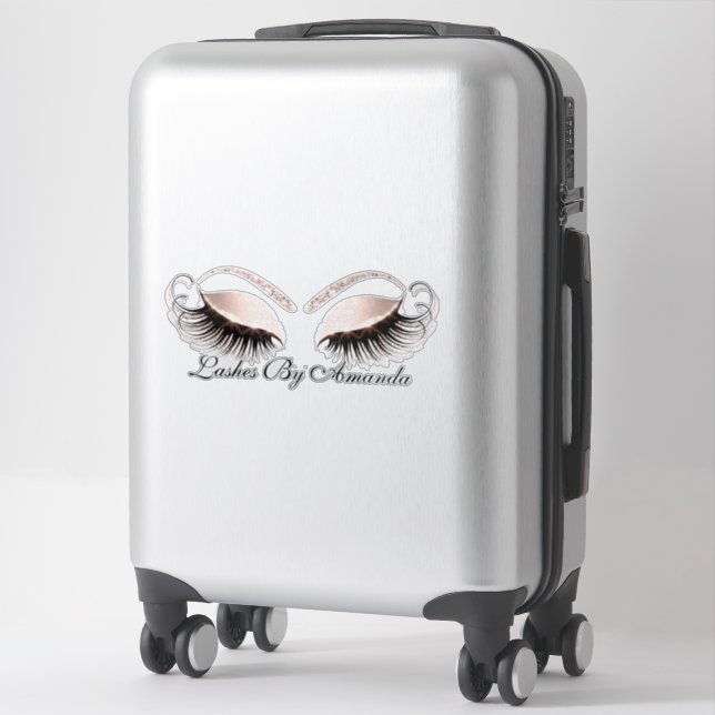 Pegatina Rosa Rubor Makeup Artist Lashes Extension Studio (Maleta)