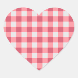 Pegatina rosado de Gingham - Cosy y y Cute Vibes