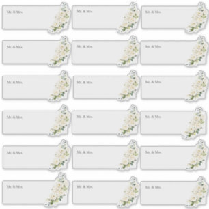 Pegatina Rosas de Alabaster de dirección de invitado transp