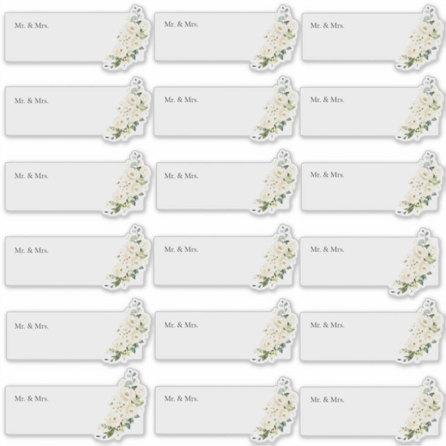 Pegatina Rosas de Alabaster de dirección de invitado transp (Anverso)