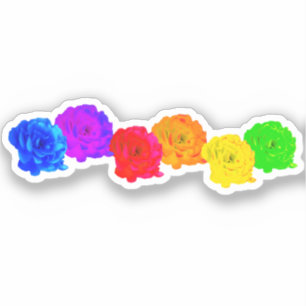 Pegatina Rosas del arcoiris