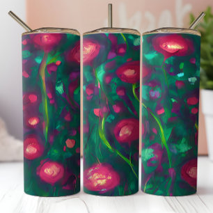 Pegatina Rosas rojas brillantes abstractas personalizadas