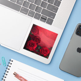 Pegatina Rosas Rojas Góticas Elegantes