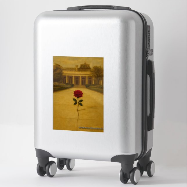 Pegatina Rose Through the Crack: Back of the White House (Maleta)