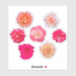 Pegatina Roses Vinyl Sticker Set – 7 Unique Blooms