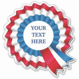 Pegatina Rosette rojo y azul