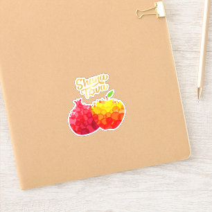 Pegatina Rosh Hashanah Gorgeous Pomegranates Kiss-cut Vinyl