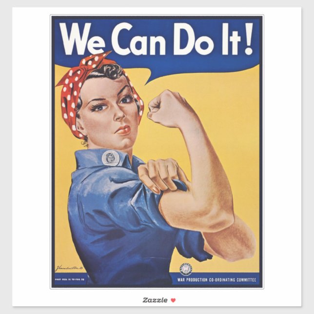 Pegatina Rosie la Remachadora: Mujeres Fuertes Empoderamien (Hoja)