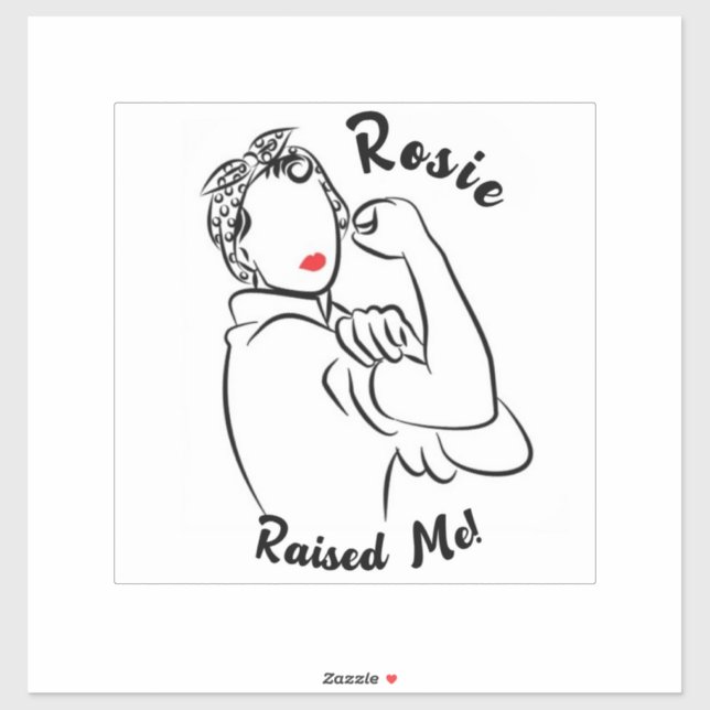 Pegatina Rosie Raised Década - Imagen de lienzo (Hoja)