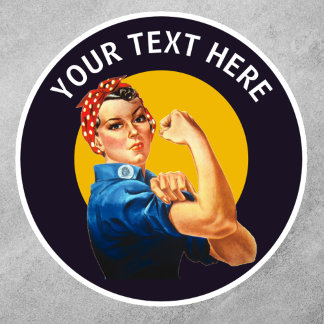 Pegatina Rosie the Riveter Vintage
