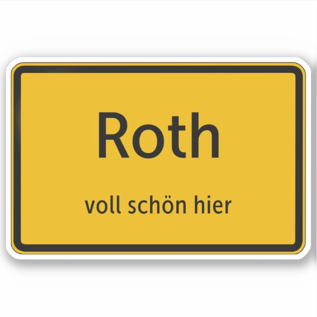 Pegatina Roth Aufkleber Sticker Autoaufkleber (Anverso)
