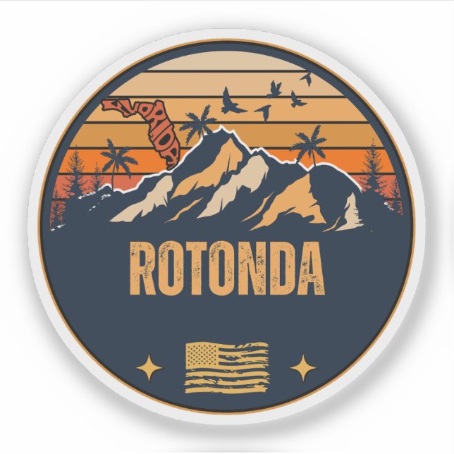 Pegatina Rotonda, Florida  (Anverso)