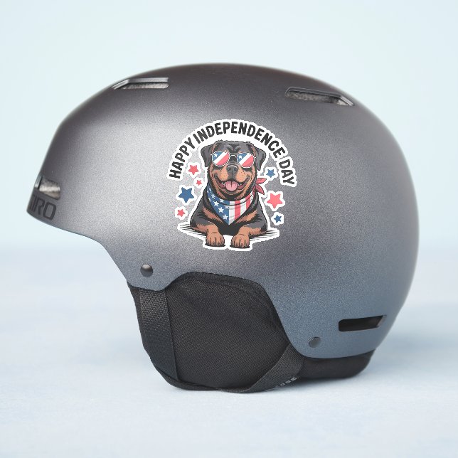 Pegatina Rottie Patriot Paws (Lado del casco)