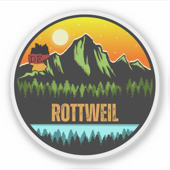 Pegatina Rottweil, Baden-Wurtemberg Alemania (Anverso)