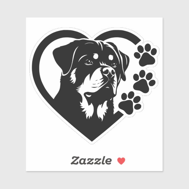 Pegatina Rottweiler (Hoja)