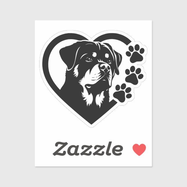 Pegatina Rottweiler (Hoja)