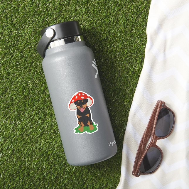 Pegatina Rottweiler Mushrooms (HydroFlask Insitu)