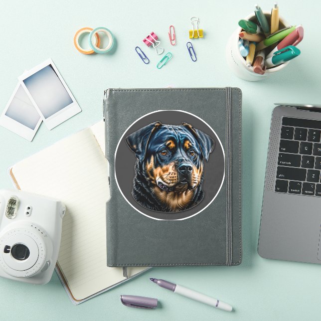Pegatina Rottweiler negro (Funda para iPad)