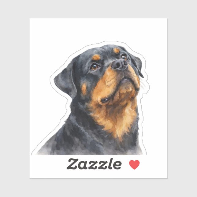 Pegatina Rottweiler o Rotti (Hoja)