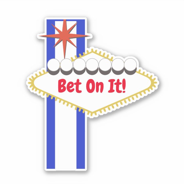 Pegatina Rótulo al estilo personalizado Las Vegas (Anverso)