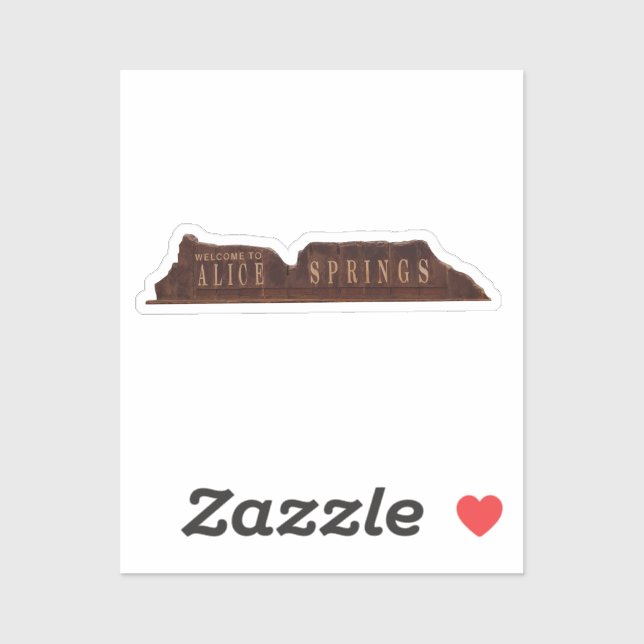 Pegatina Rótulo Alice Springs Australia (Hoja)