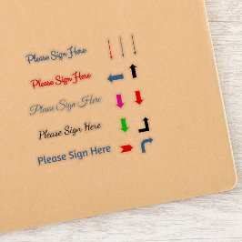 Pegatina Rótulo aquí flechas