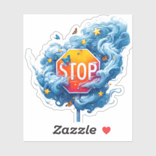 Pegatina Rótulo Artsy Stop