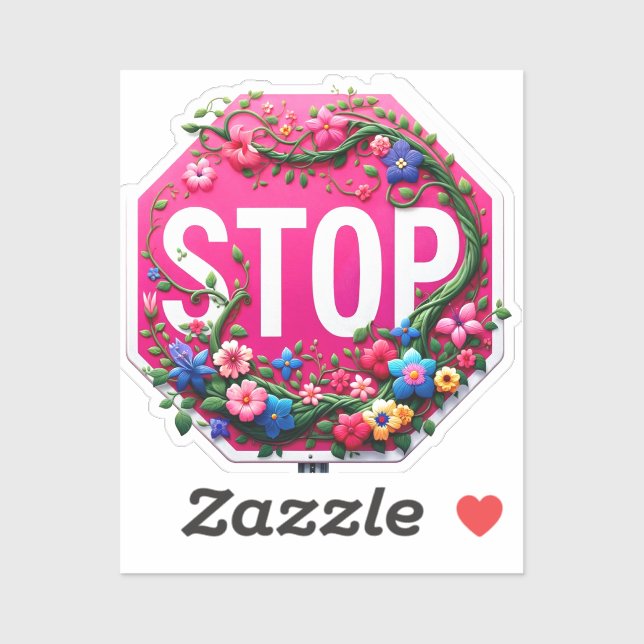 Pegatina Rótulo Artsy Stop (Hoja)