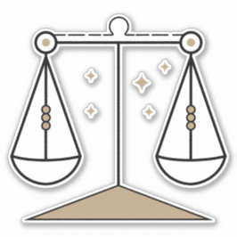 Pegatina Rótulo astrológico negro de Libra Scales Air