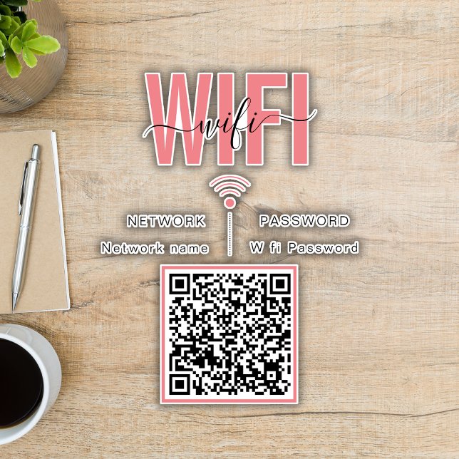 Pegatina Rótulo de contraseña de WiFi de tipo Cute | Código (Subido por el creador)