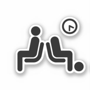 Pegatina Rótulo de espera larga