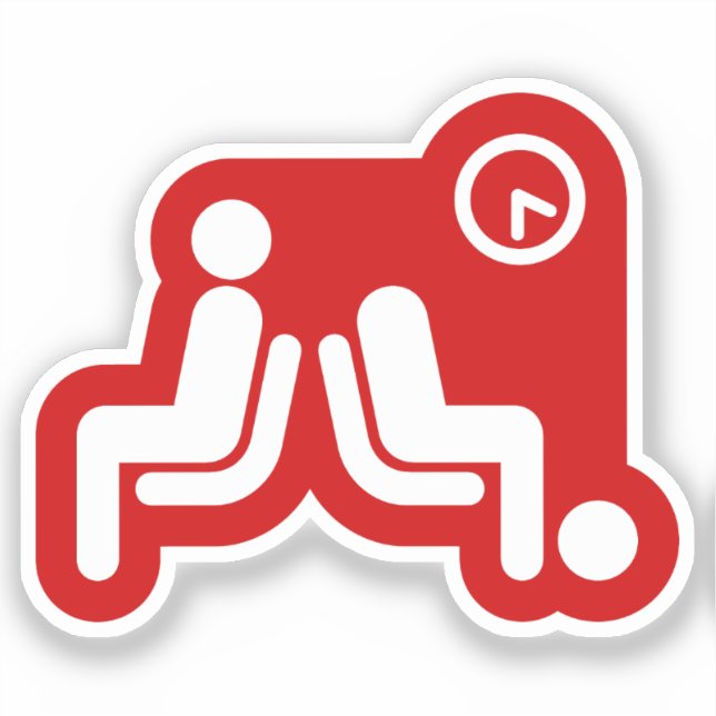 Pegatina Rótulo de espera larga (Anverso)