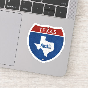 Pegatina Rótulo de la autopista de Austin Texas