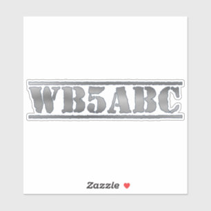 Pegatina Rótulo de llamadas de personalizado Ham