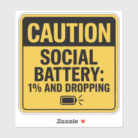 Rótulo de precaución - Batería social al 1%