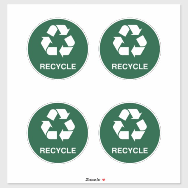 Pegatina Rótulo de reciclaje, uso interior y exterior (Hoja)