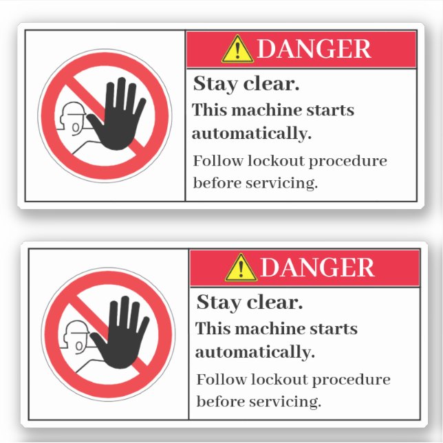 Pegatina Rótulo de seguridad (Anverso)