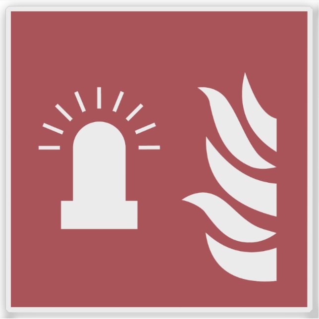 Pegatina Rótulo de seguridad de la luz intermitente de alar (Anverso)