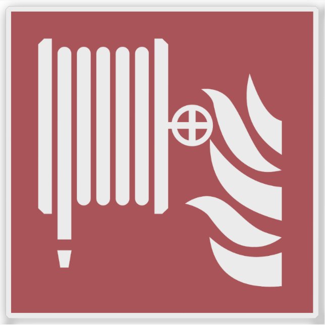 Pegatina Rótulo de seguridad de los tambores de la manguera (Anverso)