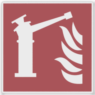 Pegatina Rótulo de seguridad del monitor de incendios