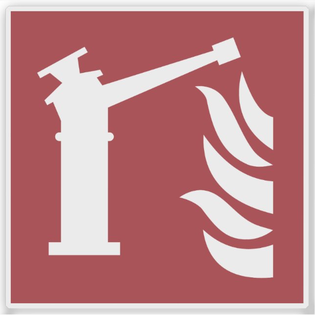 Pegatina Rótulo de seguridad del monitor de incendios (Anverso)