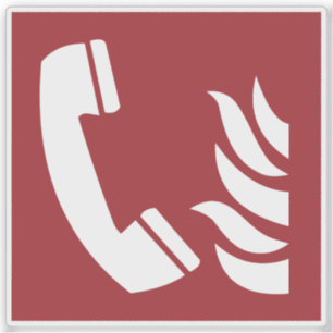 Pegatina Rótulo de seguridad del teléfono de emergencia con