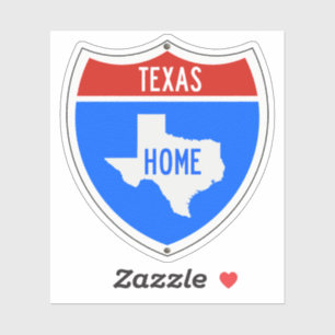 Pegatina Rótulo de Texas Home Road