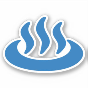 Pegatina Rótulo del japonés del 温泉 de las aguas terma