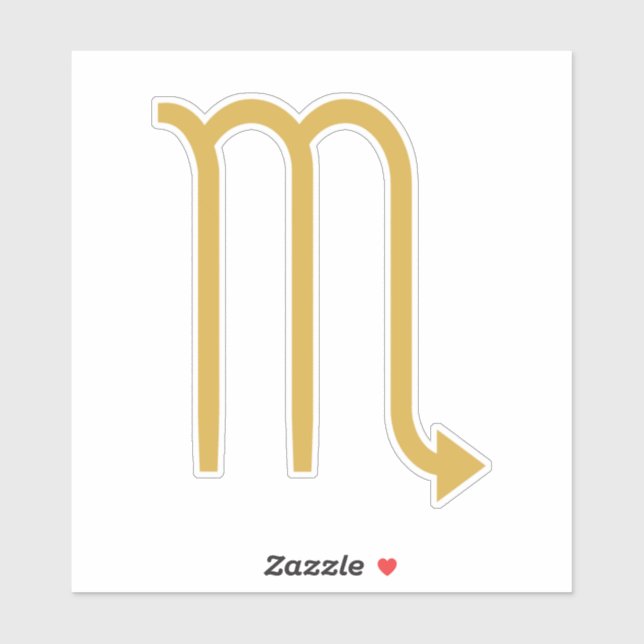 Pegatina Rótulo Escorpio Zodiac (Hoja)