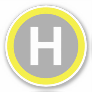 Pegatina Rótulo Helipad